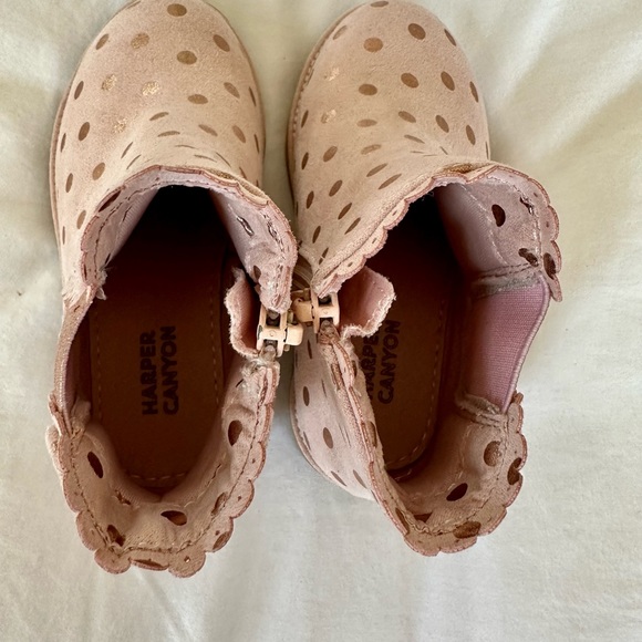 Girls Pink Polka Dot Boots - Picture 5 of 7